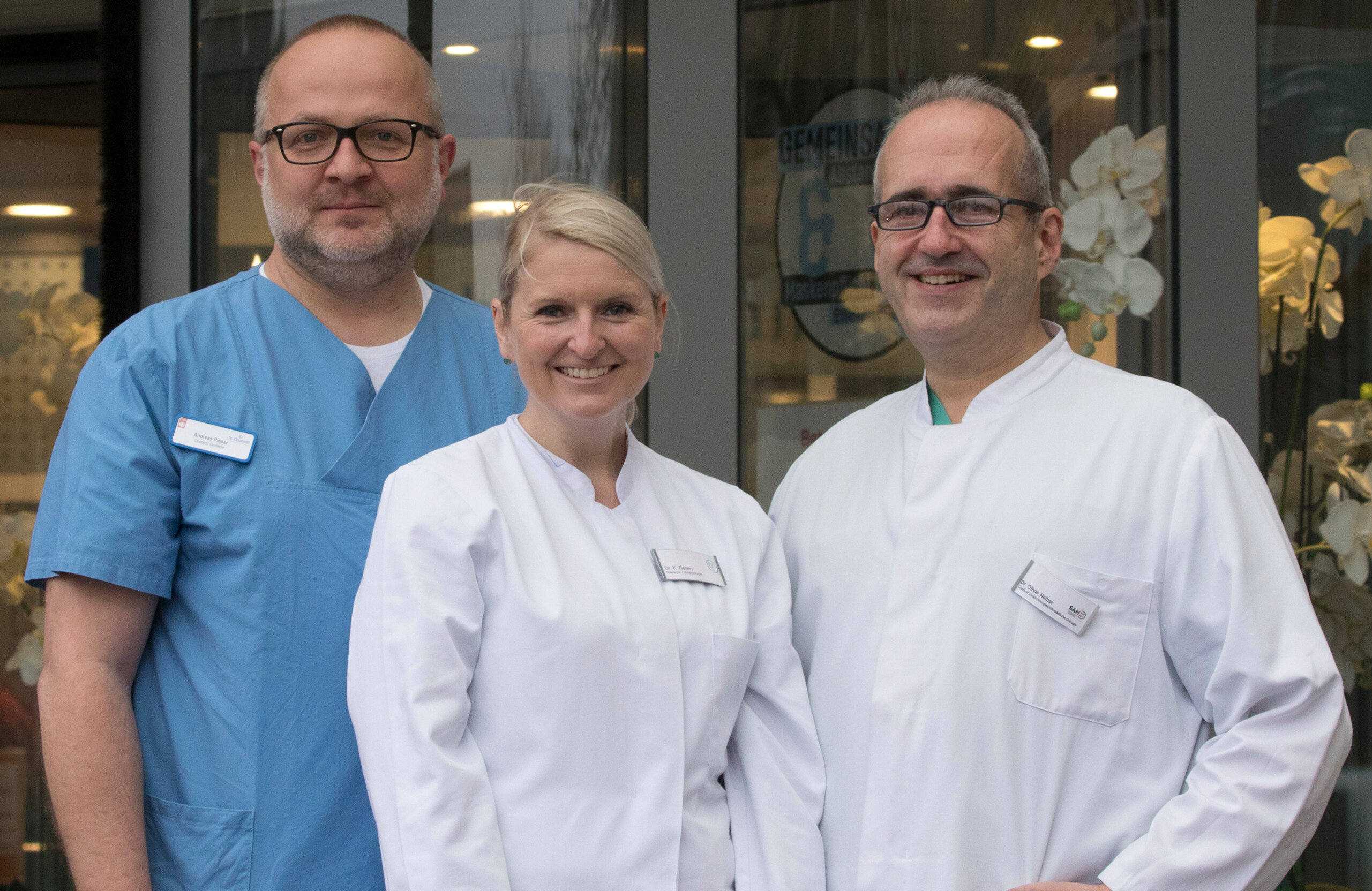 Das Leitungsteam des Alterstraumazentrums im SAH: (v.l.)  Andreas Pieper, Dr. Kathrin Bellen und Dr. Oliver Heiber 